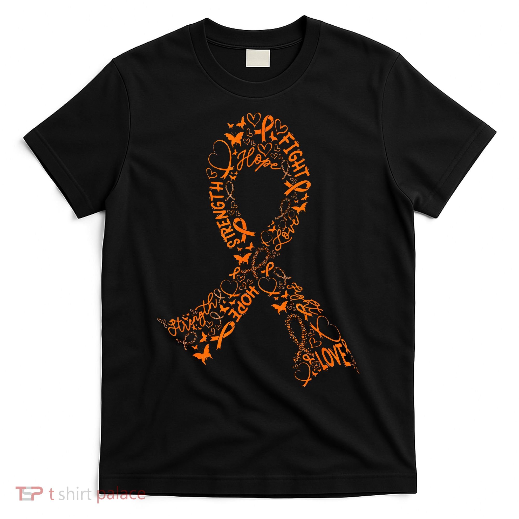 Leukemia Cancer Fight Warrior Orange Ribbon Awareness Gift T-Shirt
