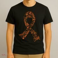 Leukemia Cancer Fight Warrior Orange Ribbon Awareness Gift T-Shirt thumb 3