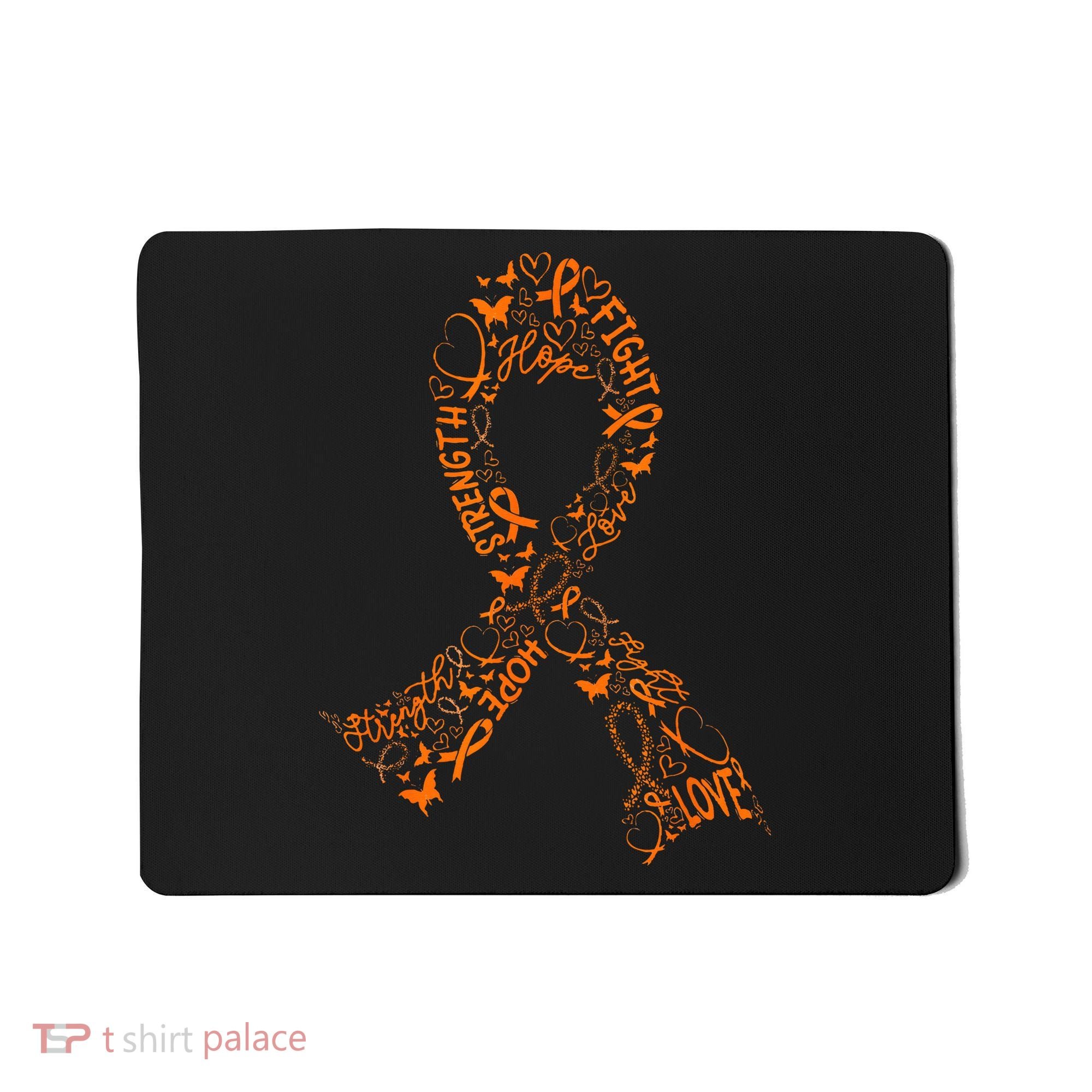 Leukemia Cancer Fight Warrior Orange Ribbon Awareness Gift Mousepad
