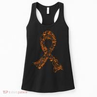 Leukemia Cancer Fight Warrior Orange Ribbon Awareness Gift Women's Tank Top thumb 0
