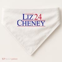 Liz Cheney For President 2024 USA USA-Made Doggie Bandana thumb 0