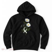 Lung Cancer Fight Support White Ribbon Gift Lung Cancer Hoodie thumb 0