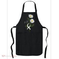 Lung Cancer Fight Support White Ribbon Gift Lung Cancer Apron thumb 0