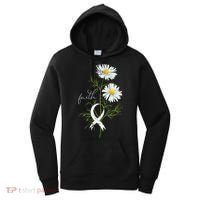 Lung Cancer Fight Support White Ribbon Gift Lung Cancer Women's Hoodie thumb 0