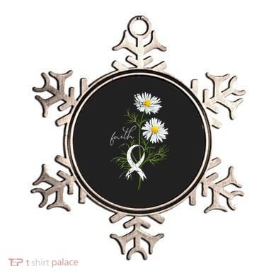 Lung Cancer Fight Support White Ribbon Gift Lung Cancer Ornament