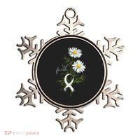 Lung Cancer Fight Support White Ribbon Gift Lung Cancer Ornament thumb 0