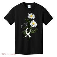 Lung Cancer Fight Support White Ribbon Gift Lung Cancer Kids T-Shirt thumb 0
