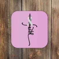 Lung Cancer Faith Lung Cancer Awareness November Support Coaster thumb 0