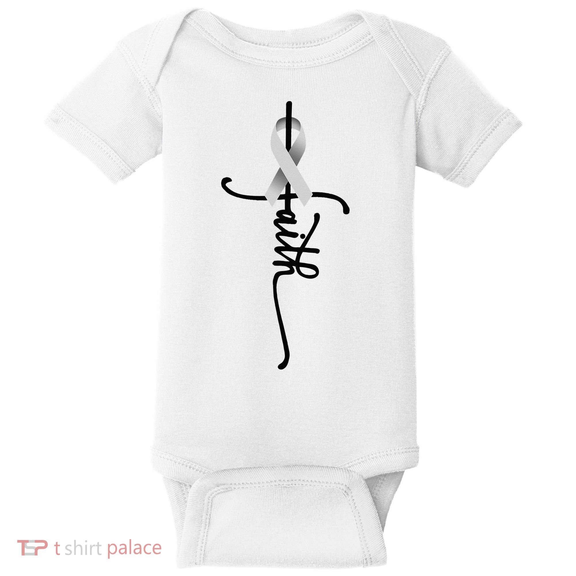 Lung Cancer Faith Lung Cancer Awareness November Support Baby Bodysuit