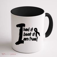 Lung Cancer Fight Cancer Ribbon Gift Coffee Mug thumb 1