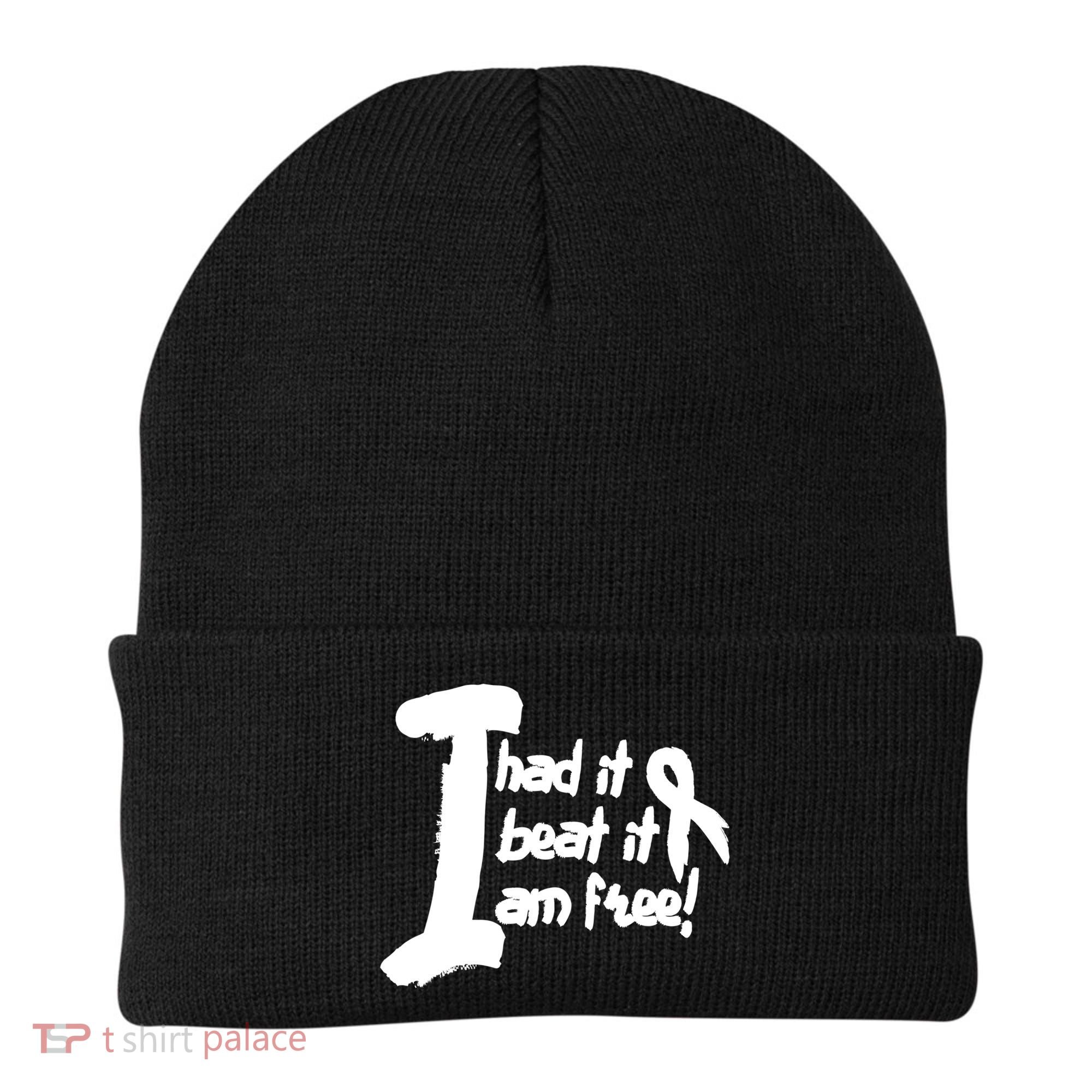 Lung Cancer Fight Cancer Ribbon Gift Beanie