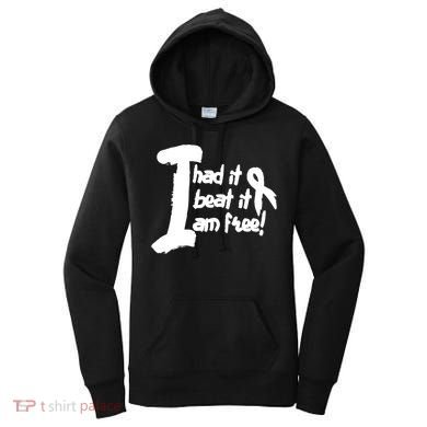 Lung Cancer Fight Cancer Ribbon Gift Women's Hoodie