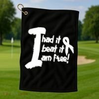 Lung Cancer Fight Cancer Ribbon Gift Golf Towel thumb 1