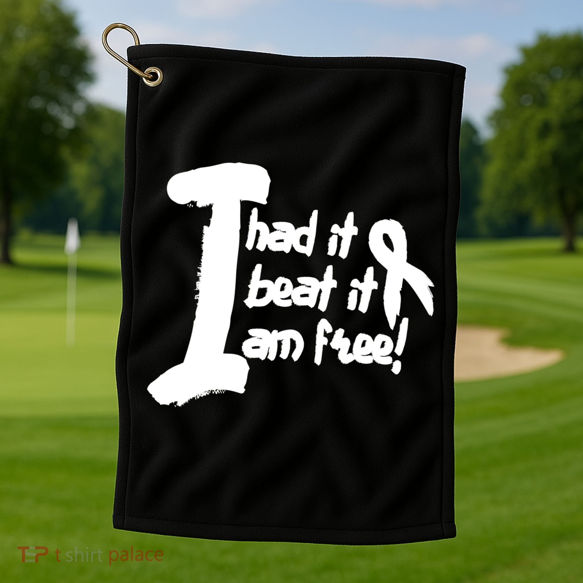 Lung Cancer Fight Cancer Ribbon Gift Golf Towel