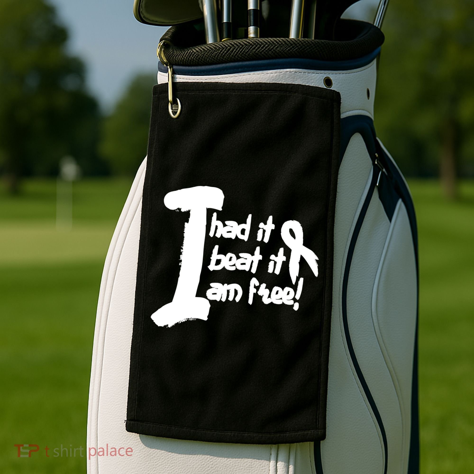 Lung Cancer Fight Cancer Ribbon Gift Golf Towel