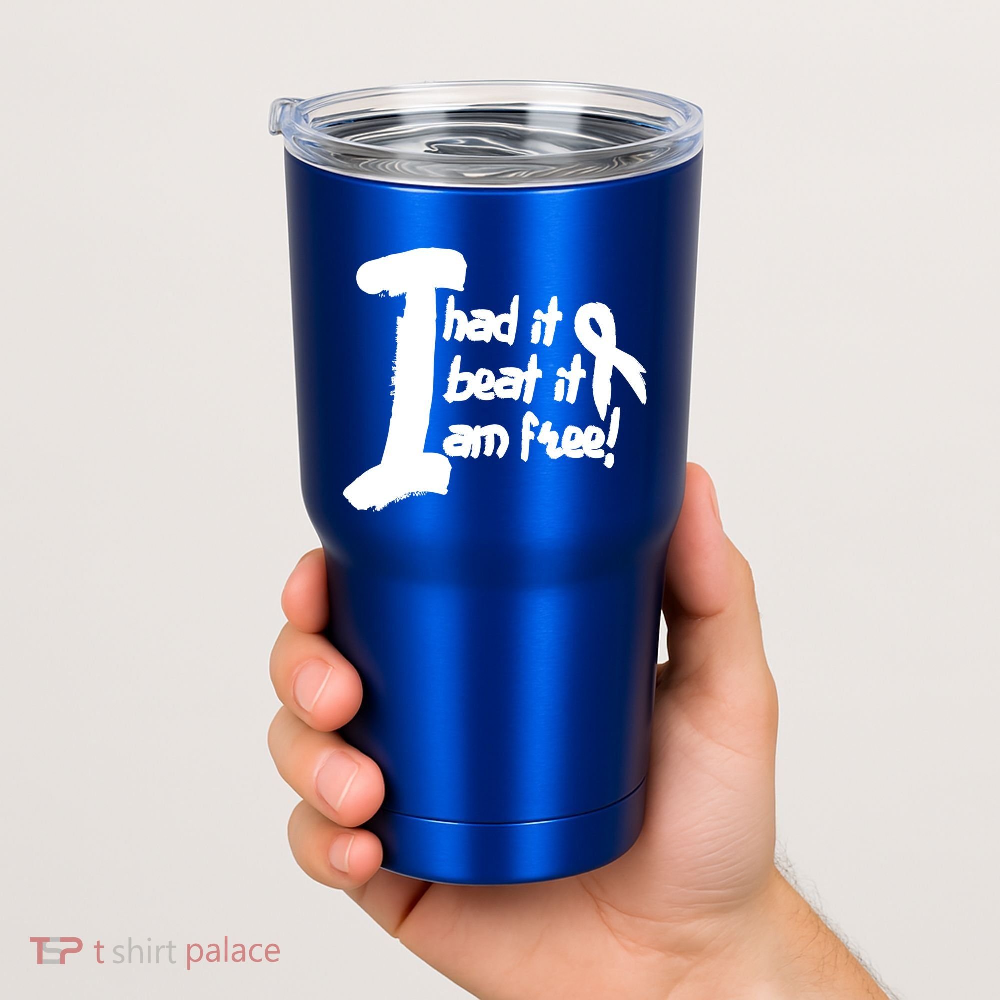Lung Cancer Fight Cancer Ribbon Gift Tumbler