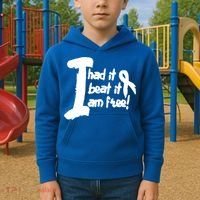 Lung Cancer Fight Cancer Ribbon Gift Kids Hoodie thumb 2