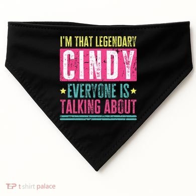 Legendary Cindy First Name USA-Made Doggie Bandana