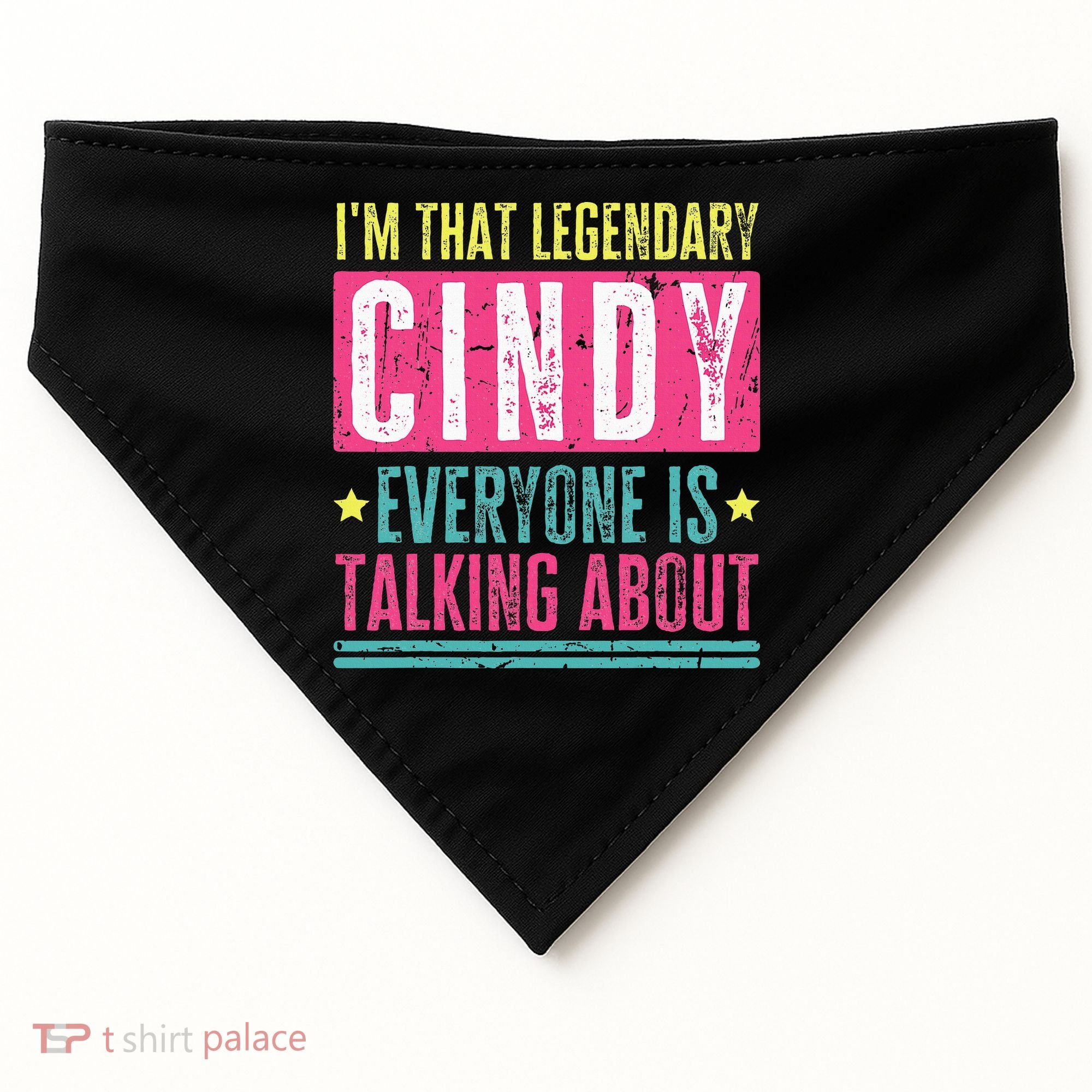 Legendary Cindy First Name USA-Made Doggie Bandana