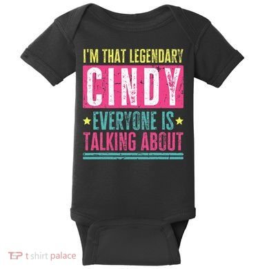 Legendary Cindy First Name Baby Bodysuit