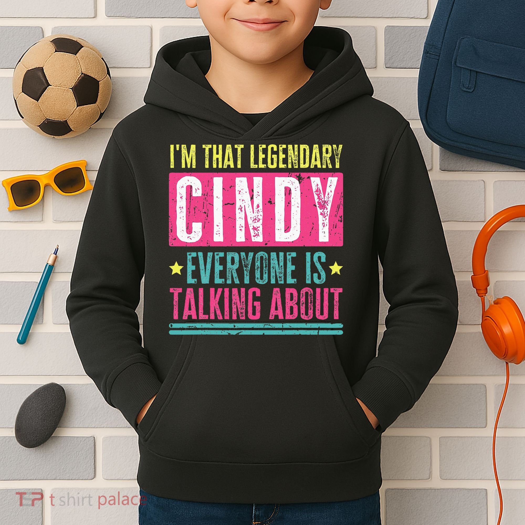Legendary Cindy First Name Kids Hoodie