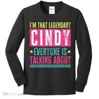 Legendary Cindy First Name Kids Long Sleeve Shirt thumb 0