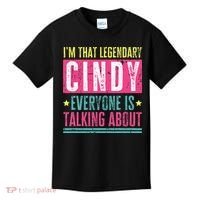 Legendary Cindy First Name Kids T-Shirt thumb 0