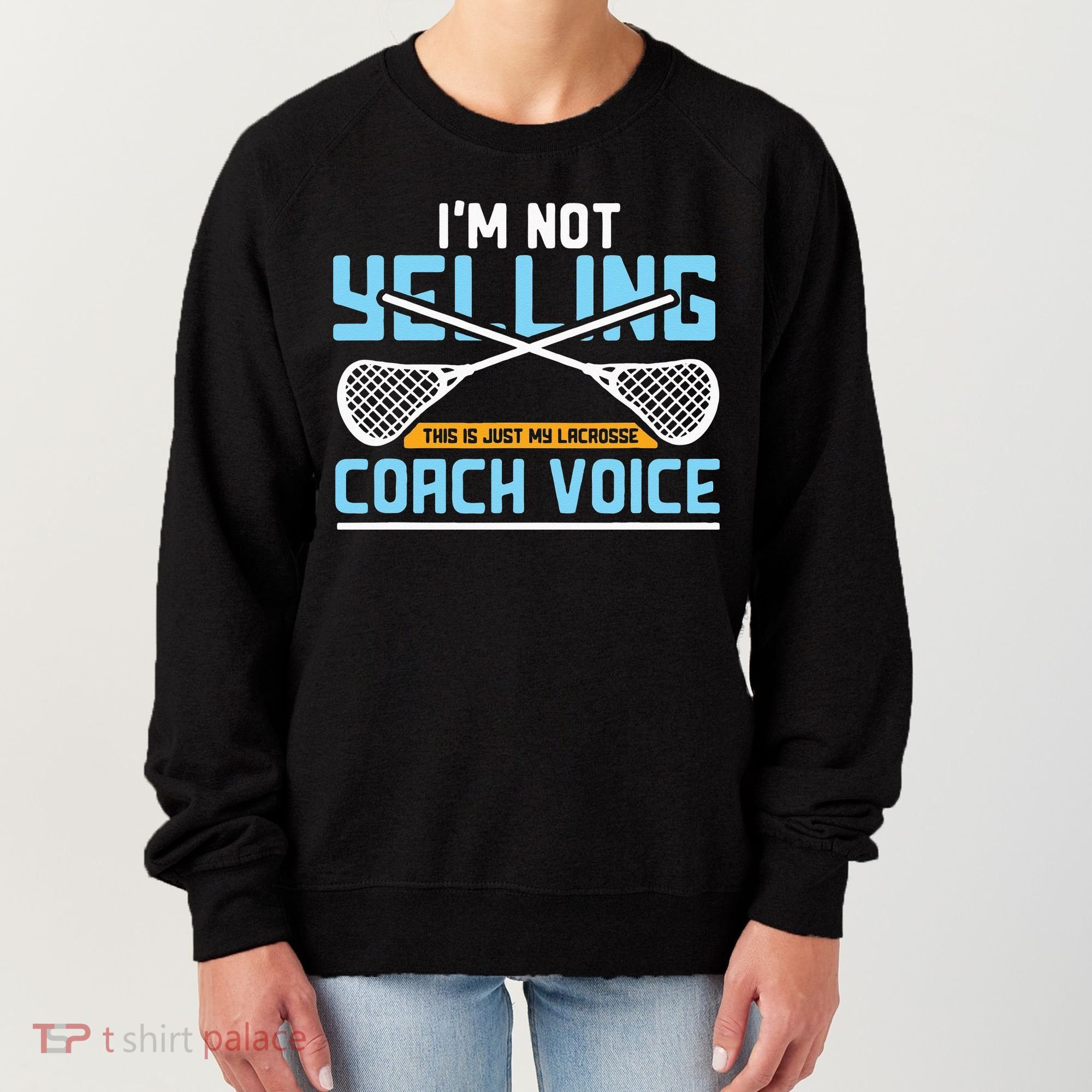 Lacrosse Coach Gift Lax Sticks Funny Coach Voice Women's Sweatshirt