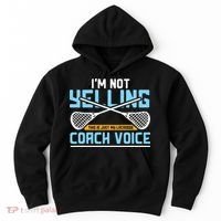 Lacrosse Coach Gift Lax Sticks Funny Coach Voice Hoodie thumb 0