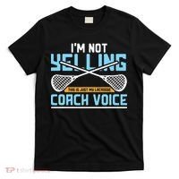 Lacrosse Coach Gift Lax Sticks Funny Coach Voice T-Shirt thumb 0