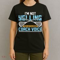 Lacrosse Coach Gift Lax Sticks Funny Coach Voice T-Shirt thumb 4