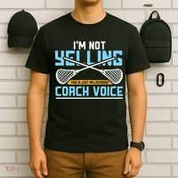 Lacrosse Coach Gift Lax Sticks Funny Coach Voice T-Shirt thumb 6