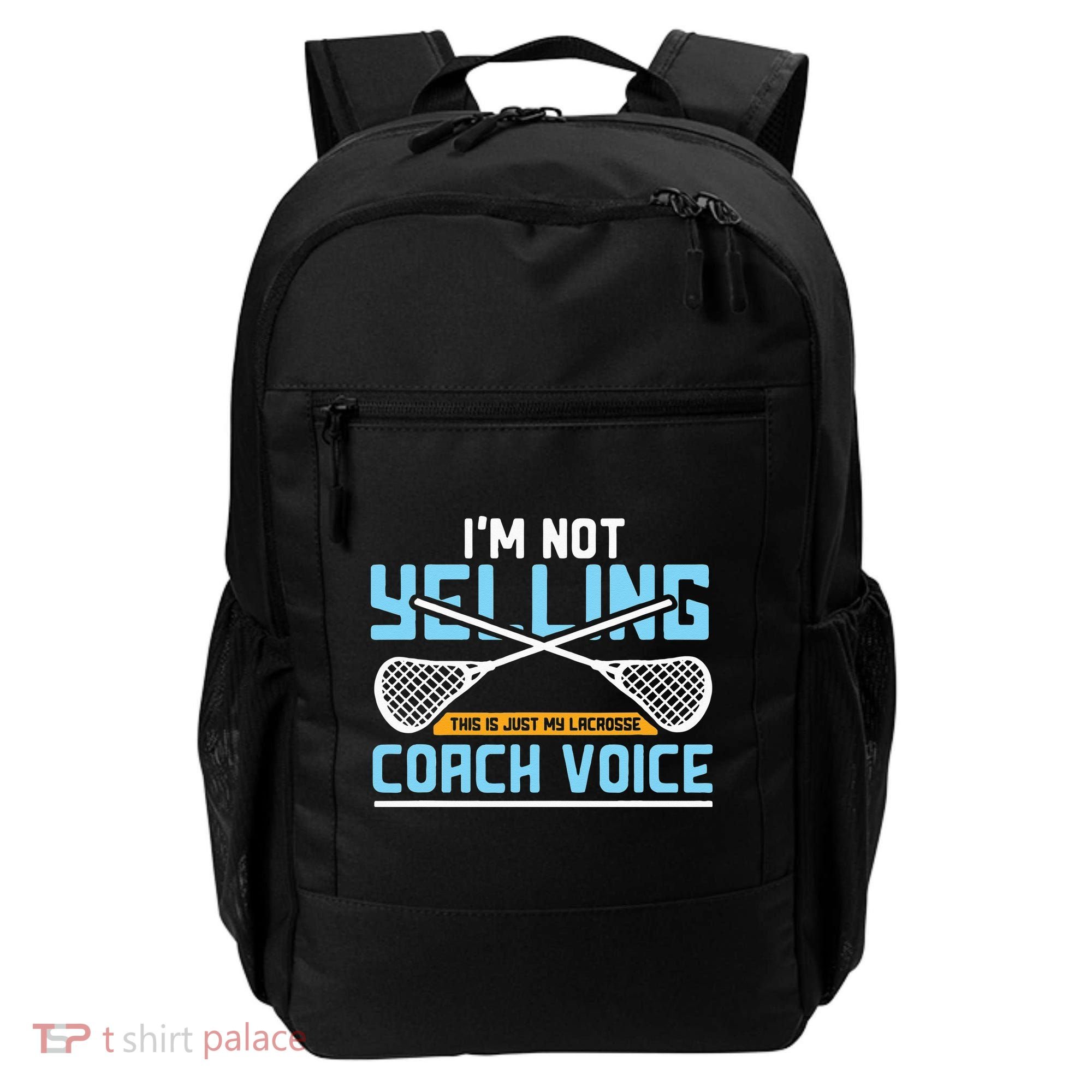 Lacrosse Coach Gift Lax Sticks Funny Coach Voice Backpack