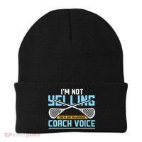 Lacrosse Coach Gift Lax Sticks Funny Coach Voice Beanie thumb 0