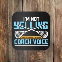 Lacrosse Coach Gift Lax Sticks Funny Coach Voice Coaster thumb 0