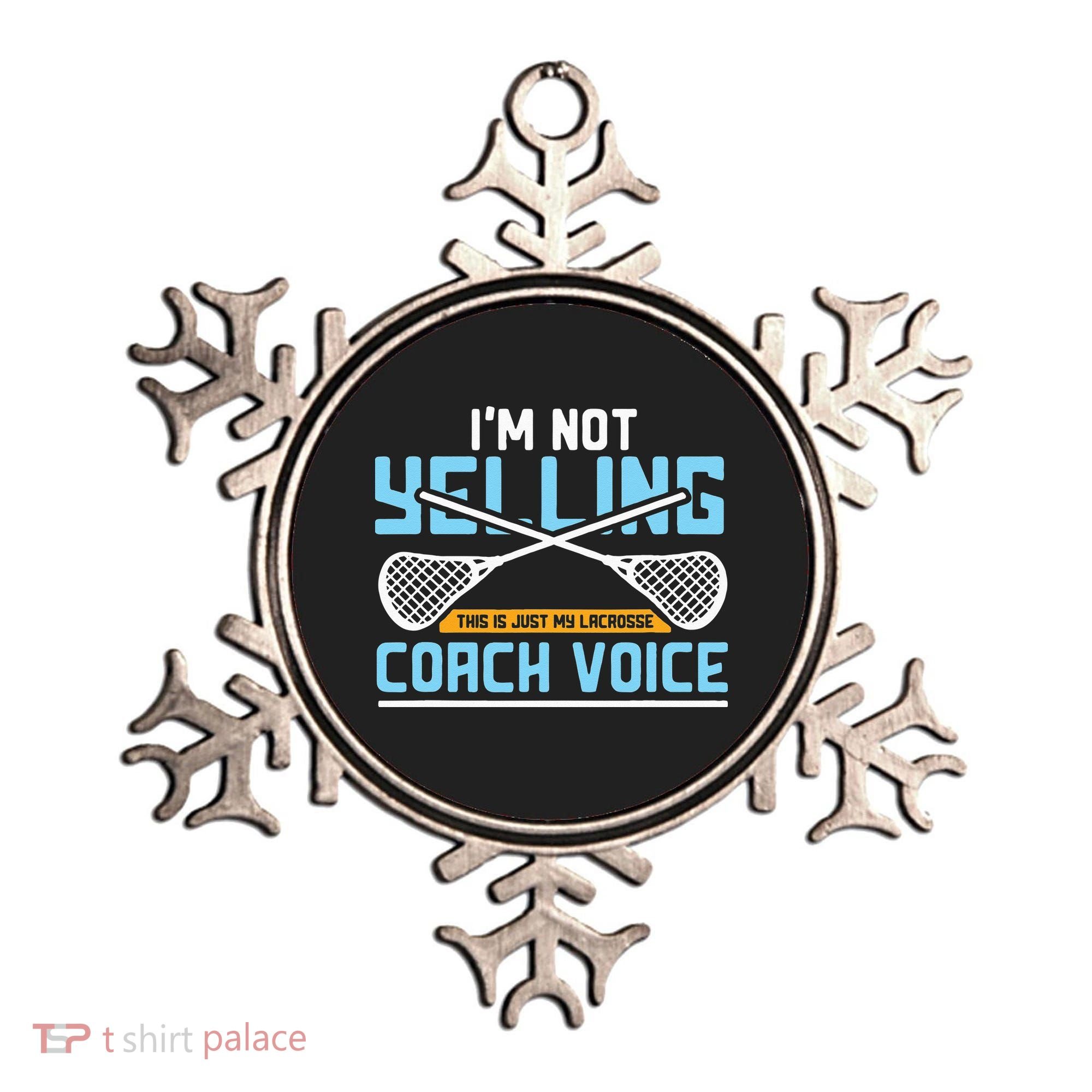Lacrosse Coach Gift Lax Sticks Funny Coach Voice Ornament
