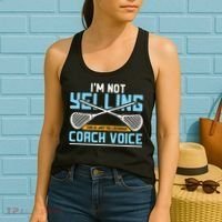 Lacrosse Coach Gift Lax Sticks Funny Coach Voice Women's Tank Top thumb 2