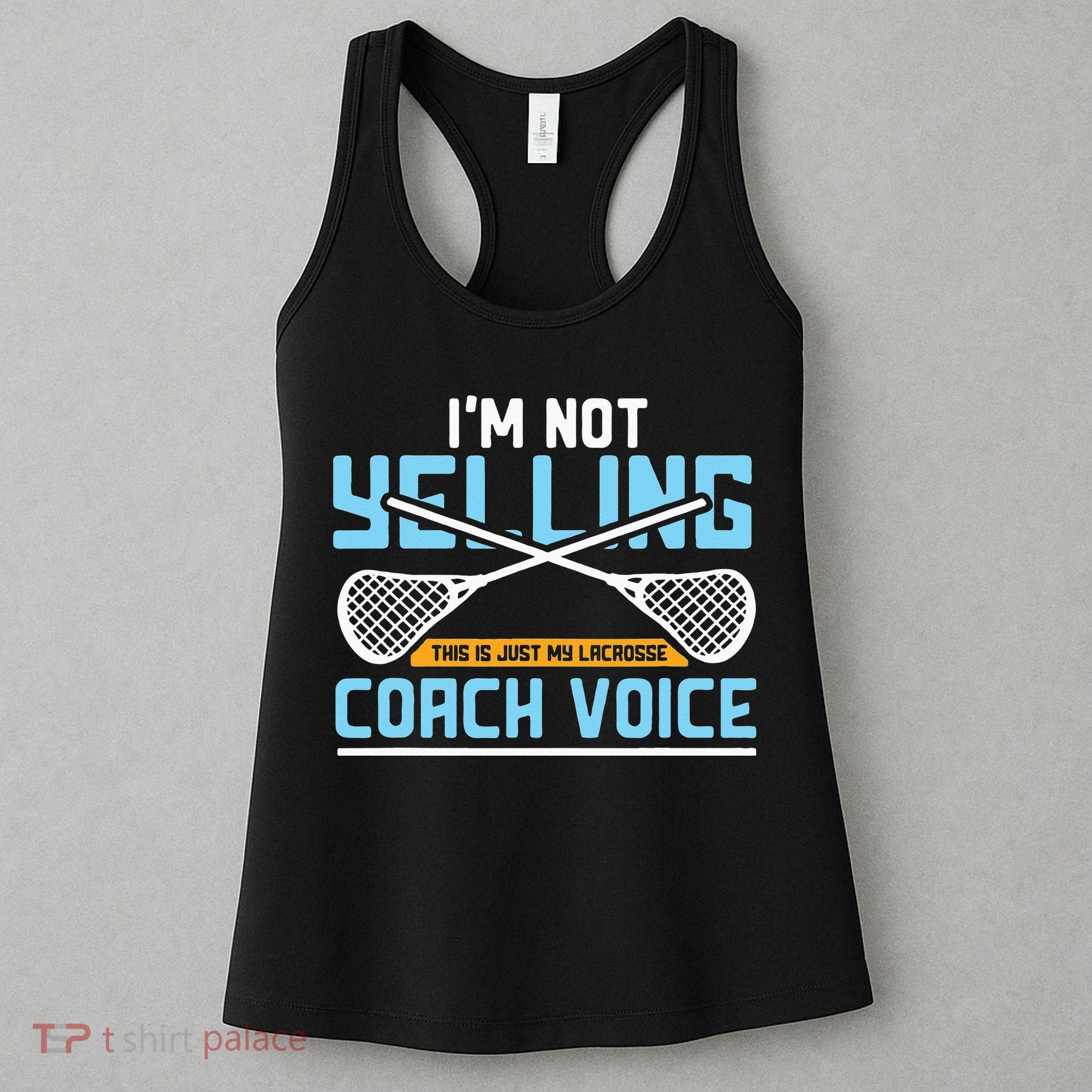 Lacrosse Coach Gift Lax Sticks Funny Coach Voice Women's Tank Top