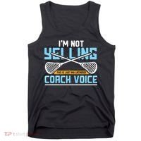Lacrosse Coach Gift Lax Sticks Funny Coach Voice Tank Top thumb 0