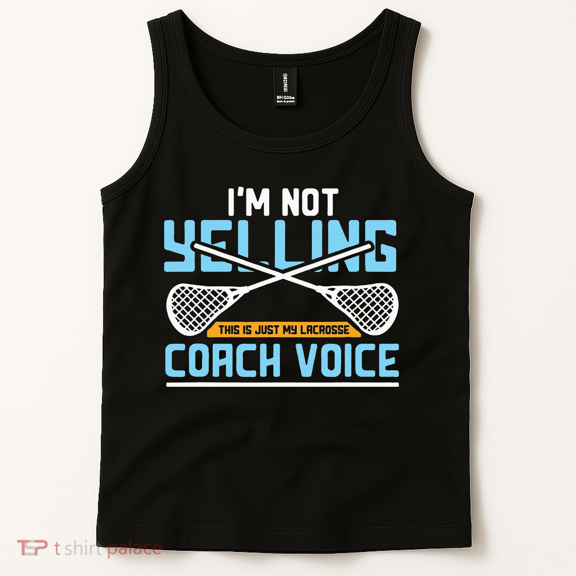 Lacrosse Coach Gift Lax Sticks Funny Coach Voice Tank Top