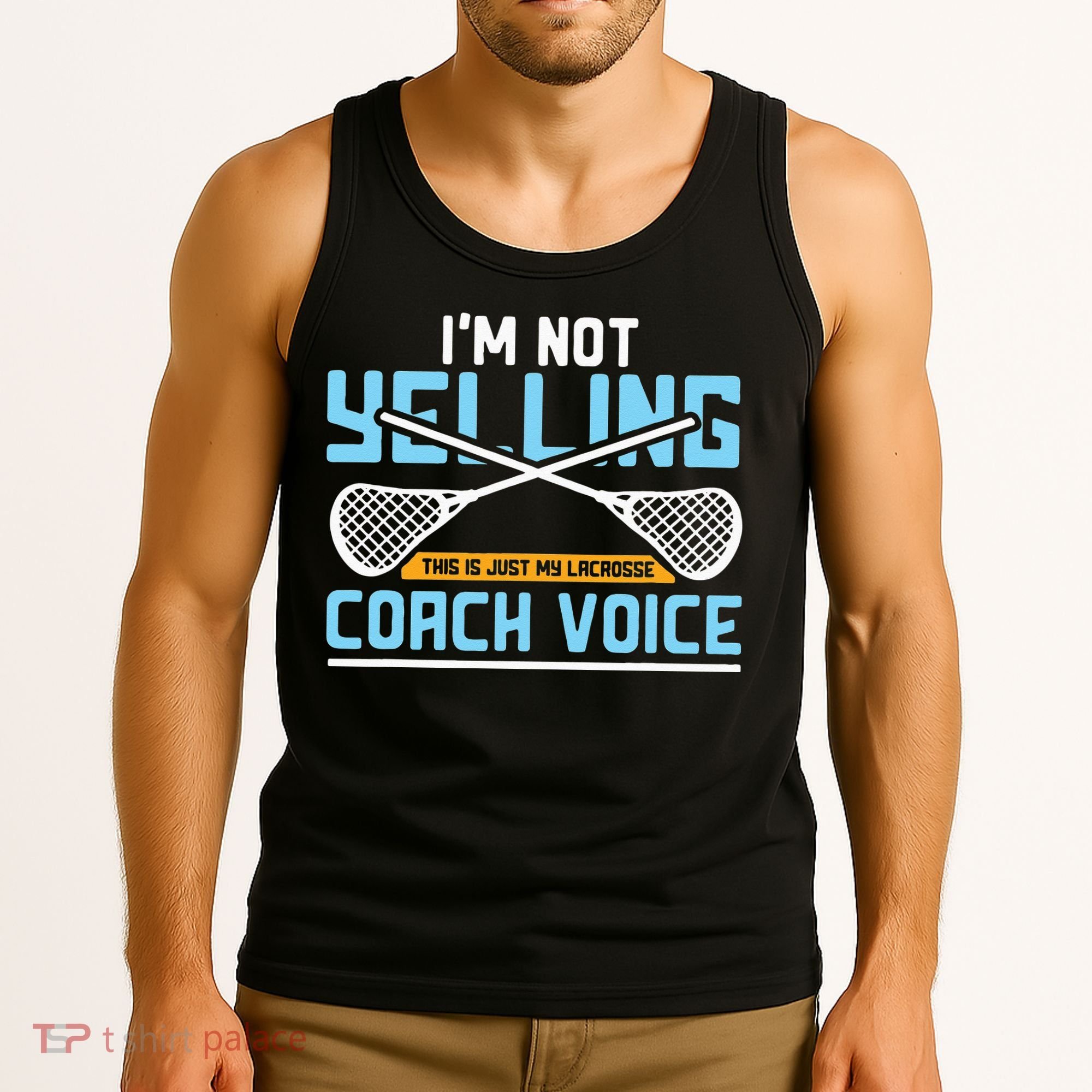 Lacrosse Coach Gift Lax Sticks Funny Coach Voice Tank Top