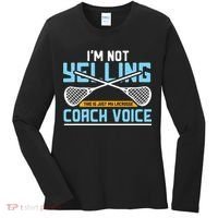 Lacrosse Coach Gift Lax Sticks Funny Coach Voice Women's Long Sleeve Shirt thumb 0