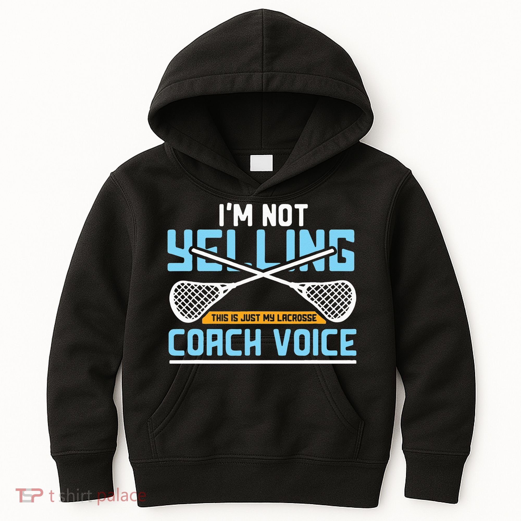 Lacrosse Coach Gift Lax Sticks Funny Coach Voice Kids Hoodie