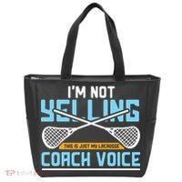 Lacrosse Coach Gift Lax Sticks Funny Coach Voice Tote Bag thumb 0