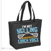 Lacrosse Coach Gift Lax Sticks Funny Coach Voice Tote Bag thumb 2