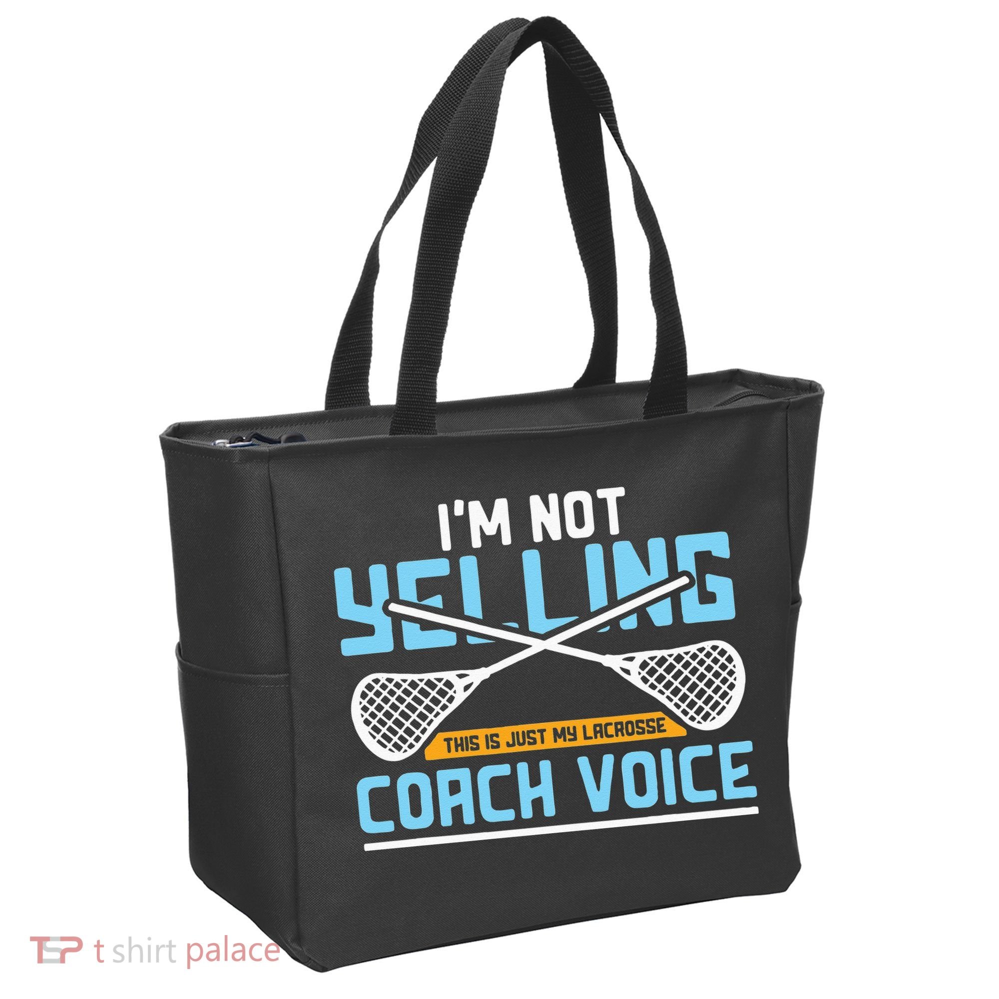 Lacrosse Coach Gift Lax Sticks Funny Coach Voice Tote Bag