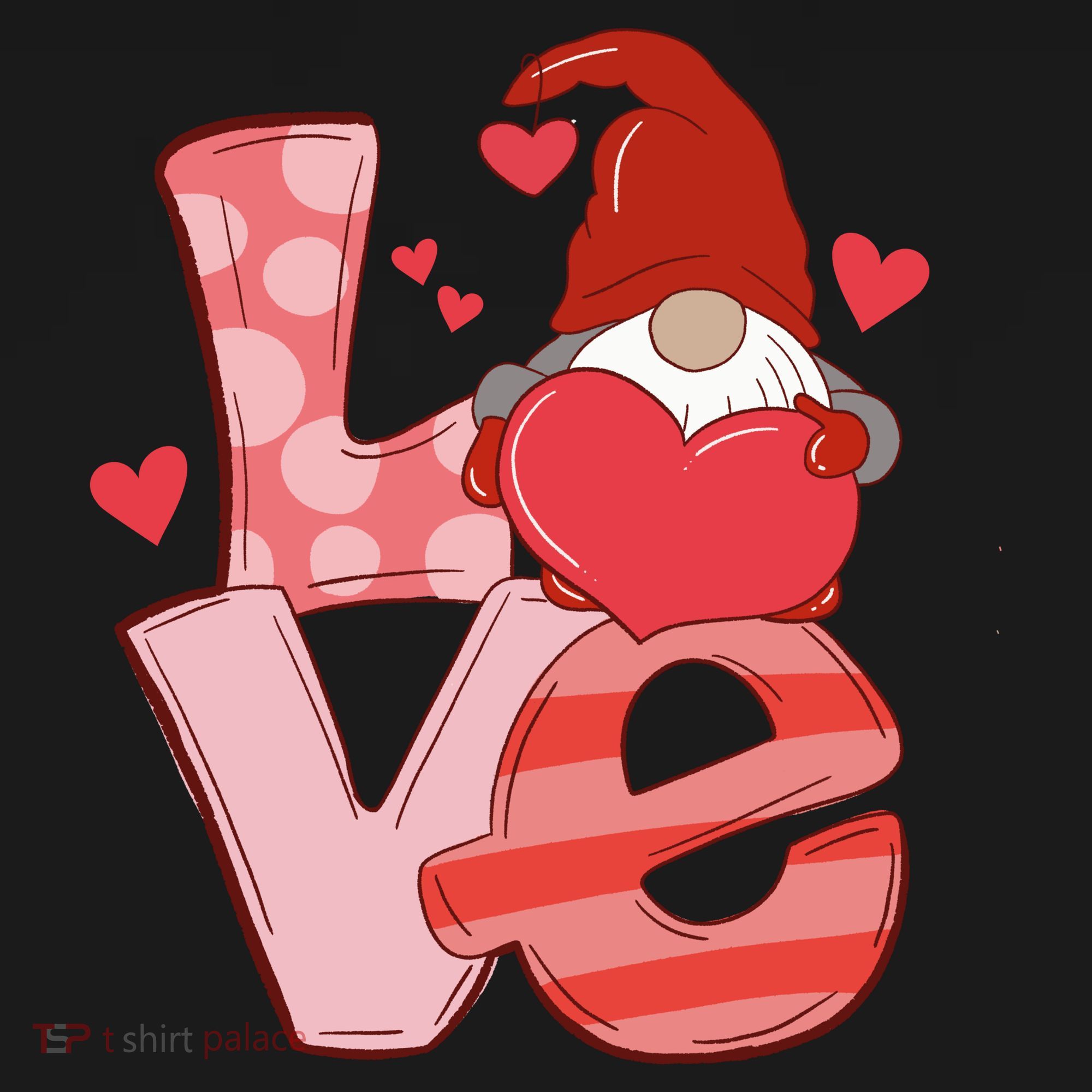 Love Cute Gnome Valentines Day Heart Coaster