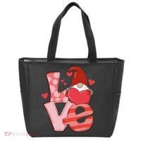 Love Cute Gnome Valentines Day Heart Tote Bag thumb 0