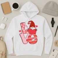 Love Cute Gnome Valentines Day Heart Hoodie thumb 3