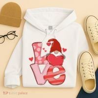 Love Cute Gnome Valentines Day Heart Hoodie thumb 4